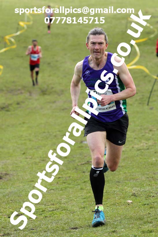 Masters men 2021 NECAA Cross Country Relays, Thornley Farm, Peterlee, Saturday, April 10th. Photo: David T. Hewitson/Sports for All Pics